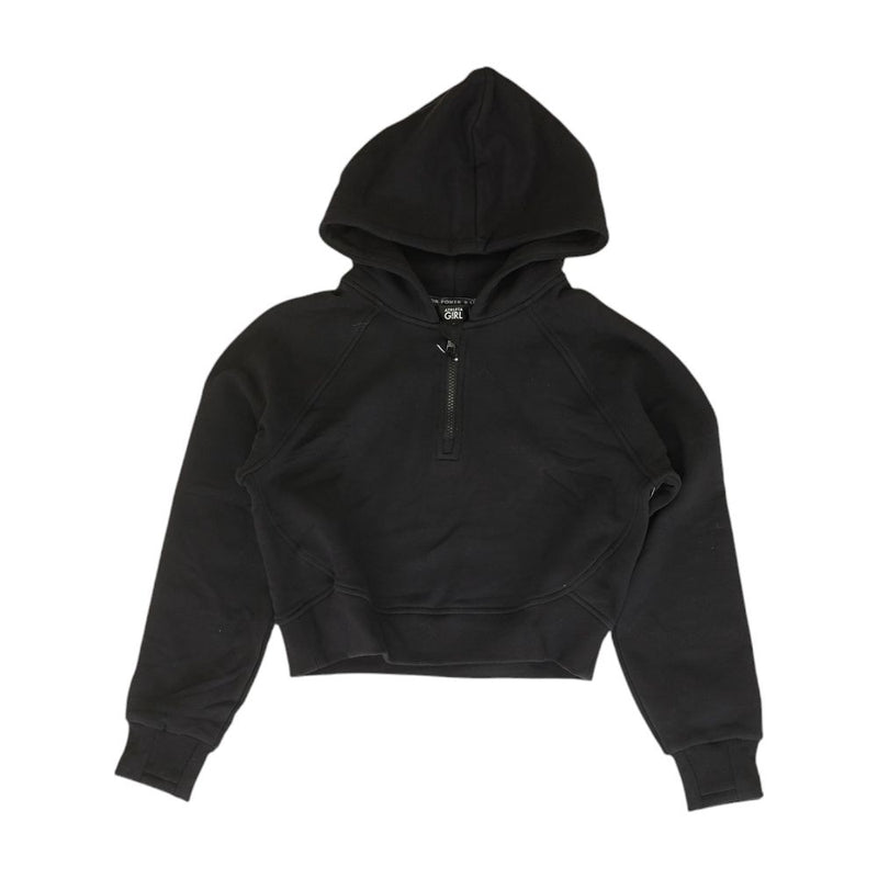 Black Solid 1/4 Zip Pullover