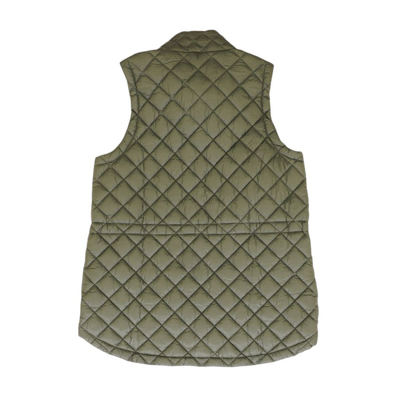 Green Solid Puffer Vest