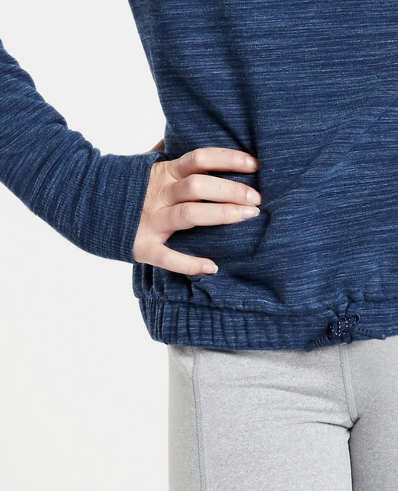 Athleta Girl Joy To The Girl Heather Blue Long Sleeve Sweatshirt