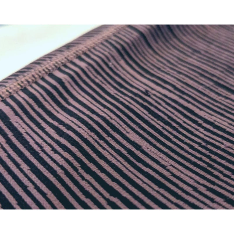 ATHLETA Volcanic Violet & Black Linear Lines Capri Leggings Side Pockets Size XSP