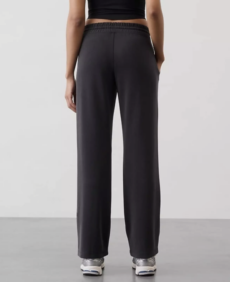 Athleta Washed Black Seasoft Mid-rise Straight Pant