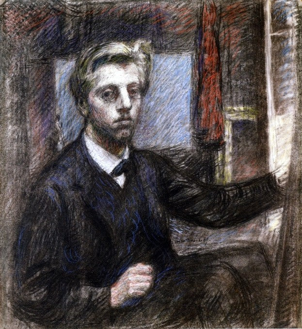 Self Portrait by Georges Lemmen - Hand Painted Oil Painting