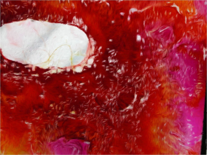 Red with White Abstract by Our Original Collection - Hand Painted Oil Painting