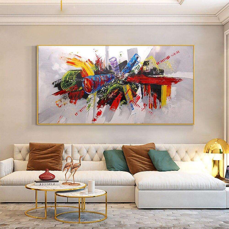 Abstract Colorful Painting Hand Painted Oil Painting On Canvas Handmade Modern For House