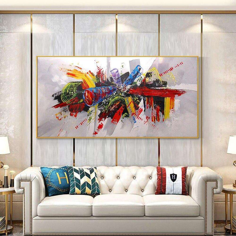 Abstract Colorful Painting Hand Painted Oil Painting On Canvas Handmade Modern For House