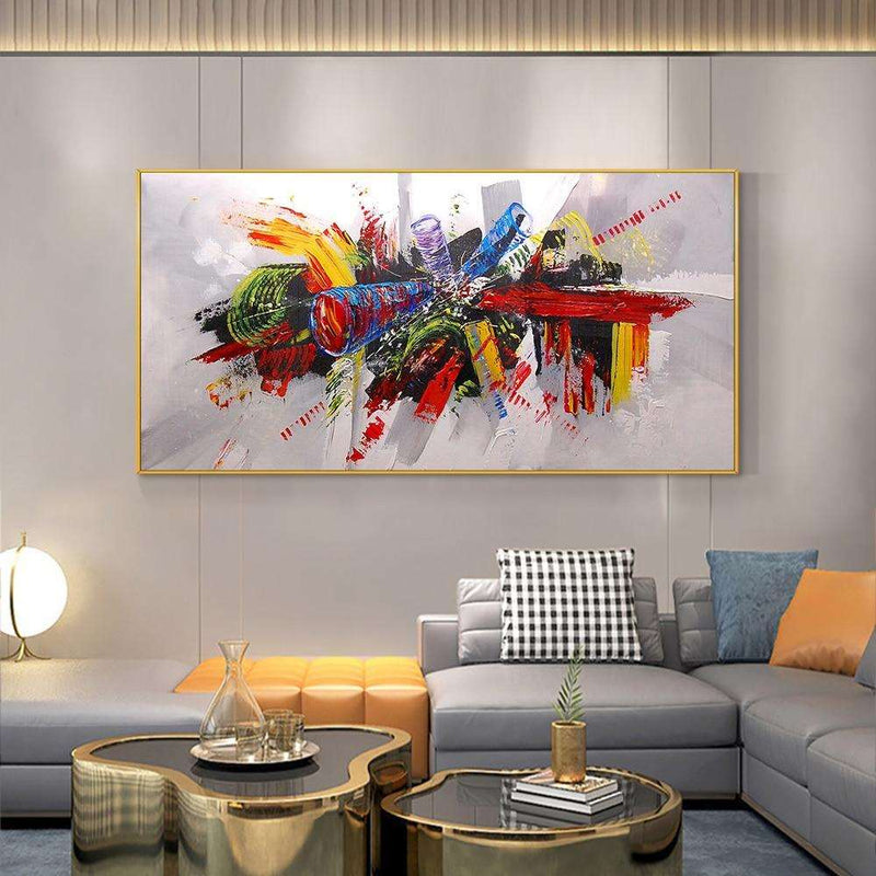 Abstract Colorful Painting Hand Painted Oil Painting On Canvas Handmade Modern For House