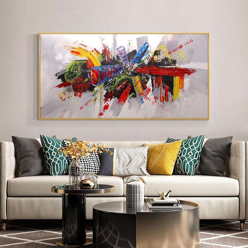 Abstract Colorful Painting Hand Painted Oil Painting On Canvas Handmade Modern For House