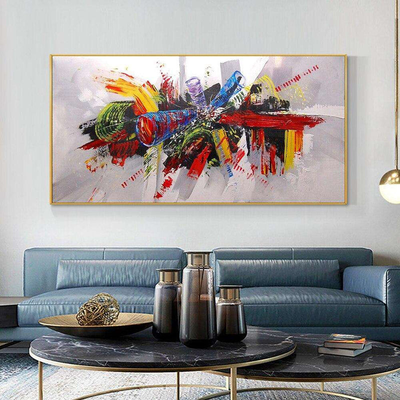 Abstract Colorful Painting Hand Painted Oil Painting On Canvas Handmade Modern For House