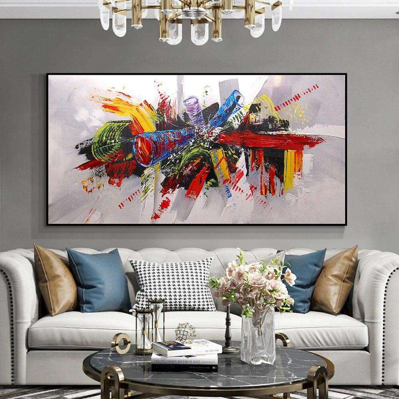 Abstract Colorful Painting Hand Painted Oil Painting On Canvas Handmade Modern For House
