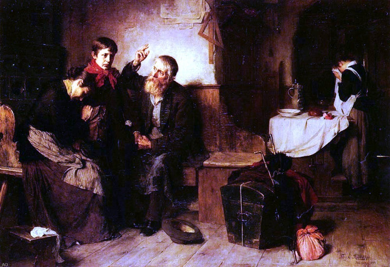 Depart De La Famille by Toby Edward Rosenthal - Hand Painted Oil Painting