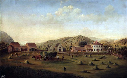 Leete Farm, West Claremont, New Hampshire by Francis Alexander - Hand Painted Oil Painting