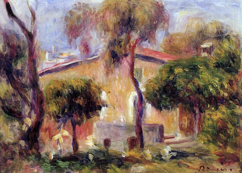 Houses in Cagnes by Pierre Auguste Renoir - Hand Painted Oil Painting