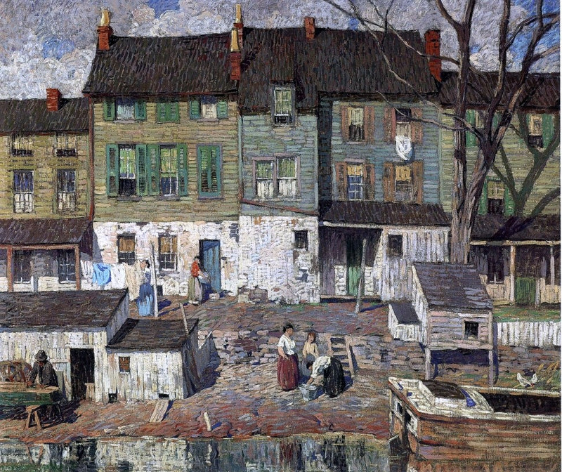 On the Canal, New Hope by Robert Spencer - Hand Painted Oil Painting