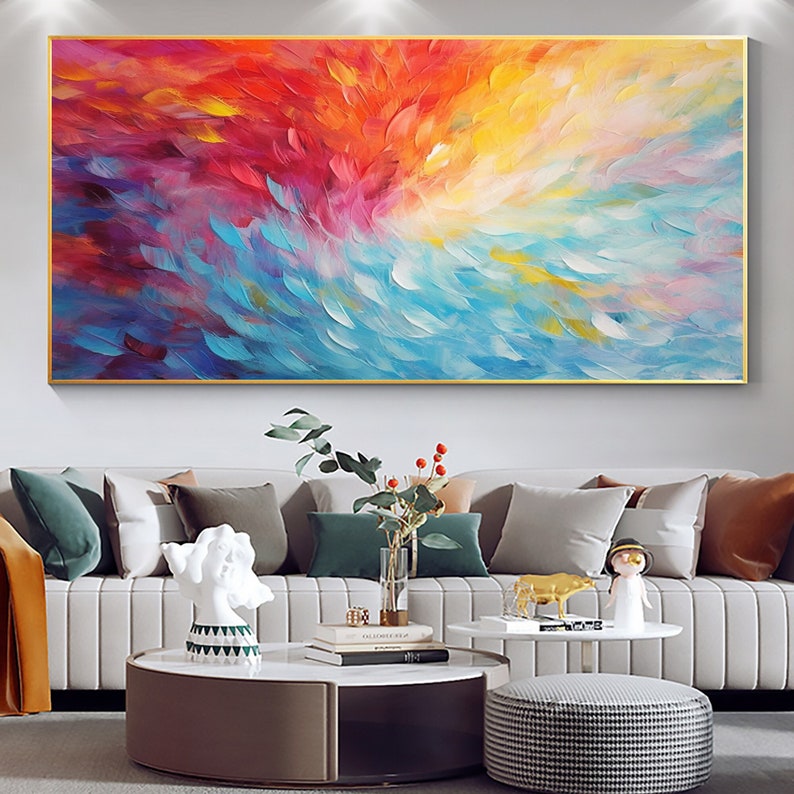 Exuberant Radiant Oil Painting: A Burst of Colorful Splendor