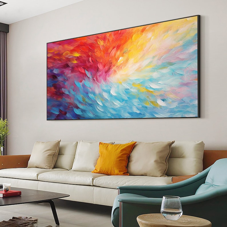 Exuberant Radiant Oil Painting: A Burst of Colorful Splendor