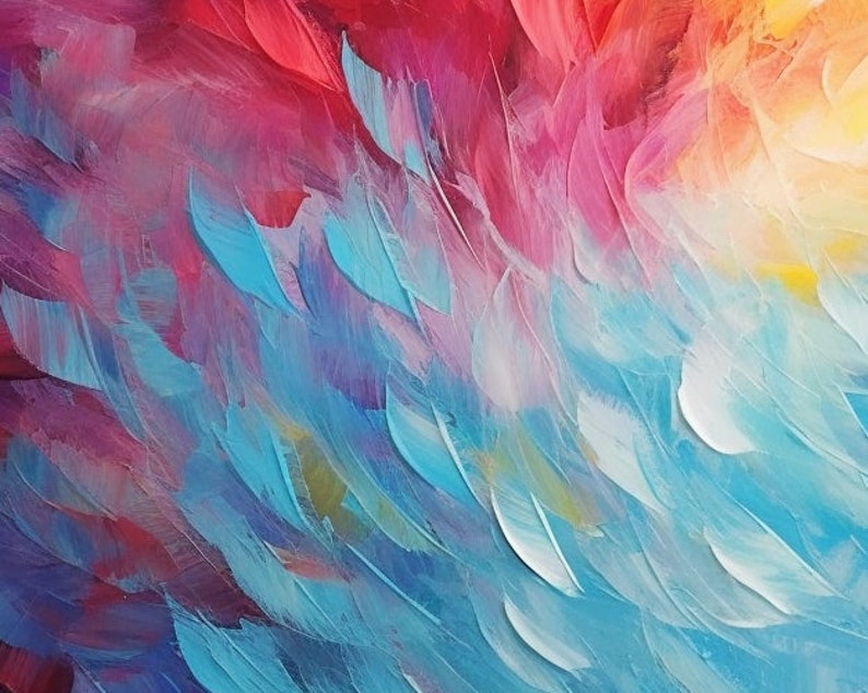 Exuberant Radiant Oil Painting: A Burst of Colorful Splendor