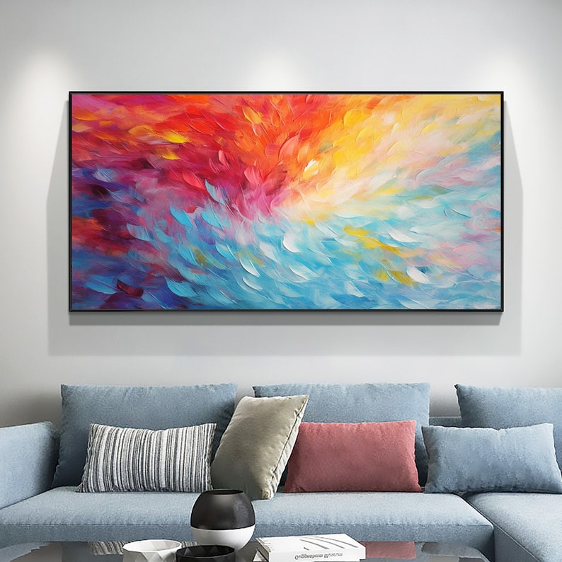 Exuberant Radiant Oil Painting: A Burst of Colorful Splendor