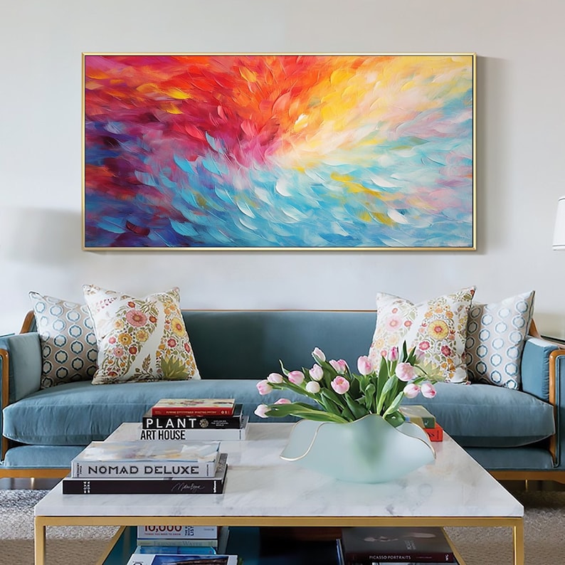 Exuberant Radiant Oil Painting: A Burst of Colorful Splendor