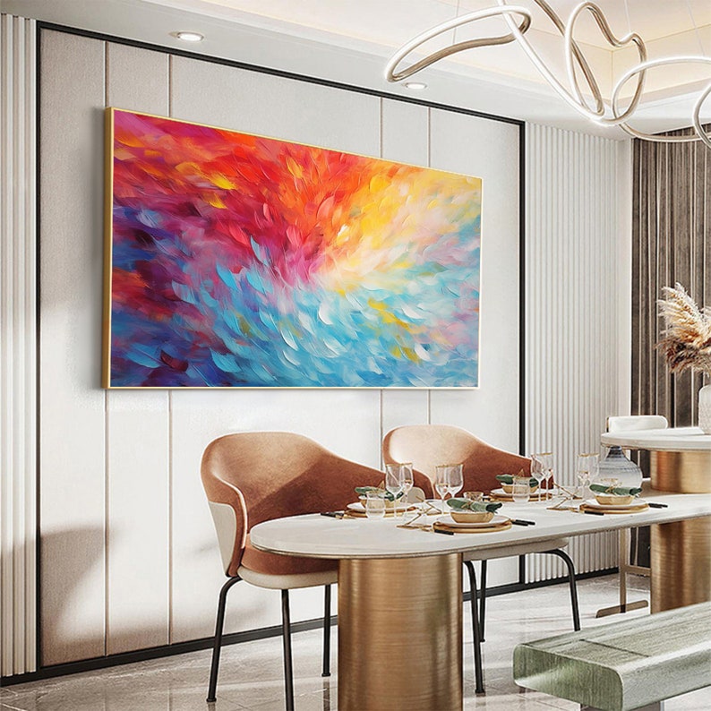 Exuberant Radiant Oil Painting: A Burst of Colorful Splendor
