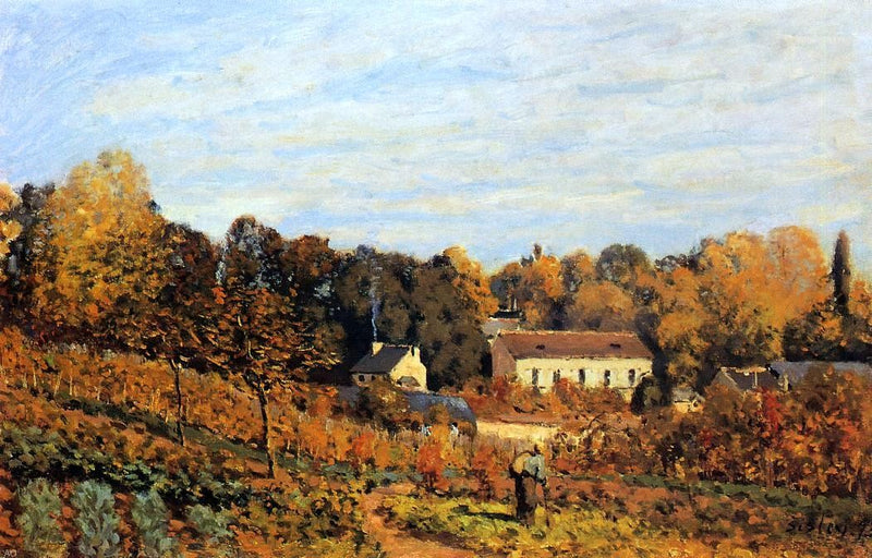 Kitchen Garden at Louveciennes by Alfred Sisley - Hand Painted Oil Painting