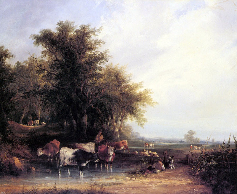 Near the New Forest by Senior William Shayer - Hand Painted Oil Painting