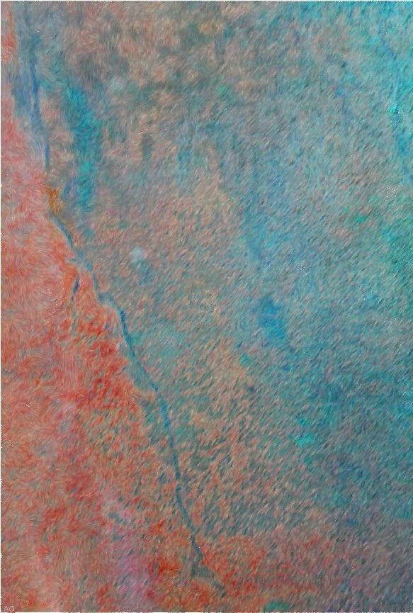 Cracked Red Abstract by Our Original Collection - Hand Painted Oil Painting