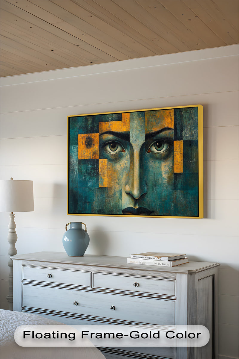 Gaze Abstract –  Modern Face Oil Painting