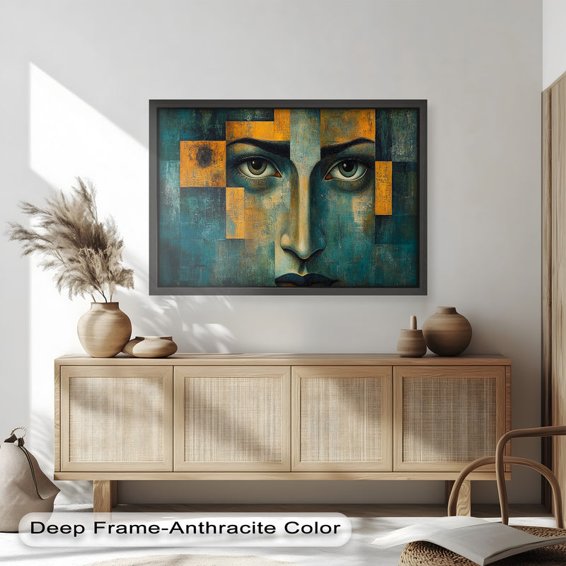 Gaze Abstract –  Modern Face Oil Painting