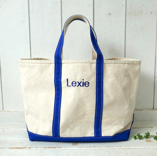 LL Bean エルエルビーン Lexie ブルー ボートアンドトート バッグ トートバッグ オープントップ Lサイズ