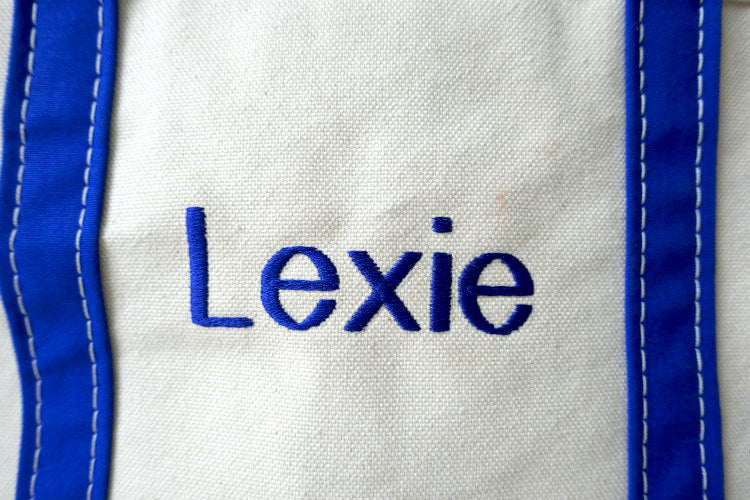 LL Bean エルエルビーン Lexie ブルー ボートアンドトート バッグ トートバッグ オープントップ Lサイズ