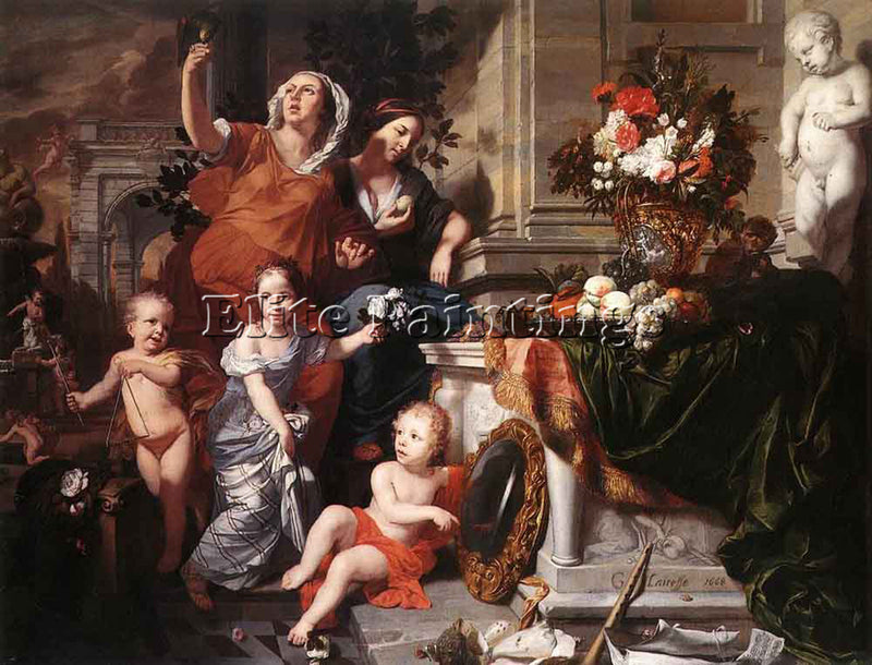 GERARD DE LAIRESSE  ALLEGORY OF THE FIVE SENSES ARTIST PAINTING REPRODUCTION OIL