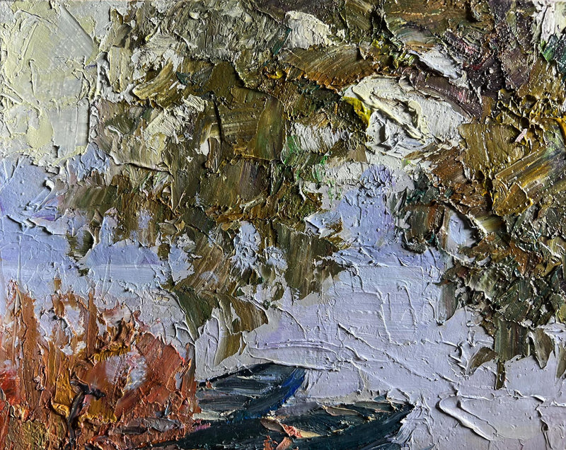 Oil painting Boats on the shore Boris Serdyuk