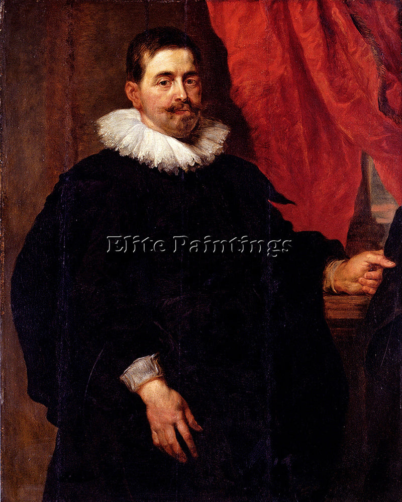 PETER PAUL RUBENS PORTRAIT OF A MAN PROBABLY PETER VAN HECKE ARTIST PAINTING OIL