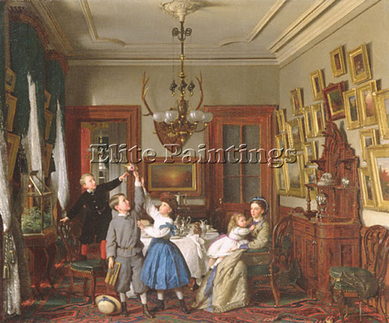 SEYMOUR JOSEPH GUY THE CONTEST FOR THE BOUQUET ARTIST PAINTING REPRODUCTION OIL