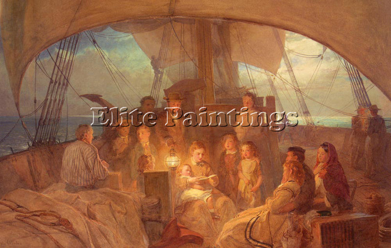 BRITISH ABSOLON JOHN THE EMIGRANT SHIP ARTIST PAINTING REPRODUCTION HANDMADE OIL