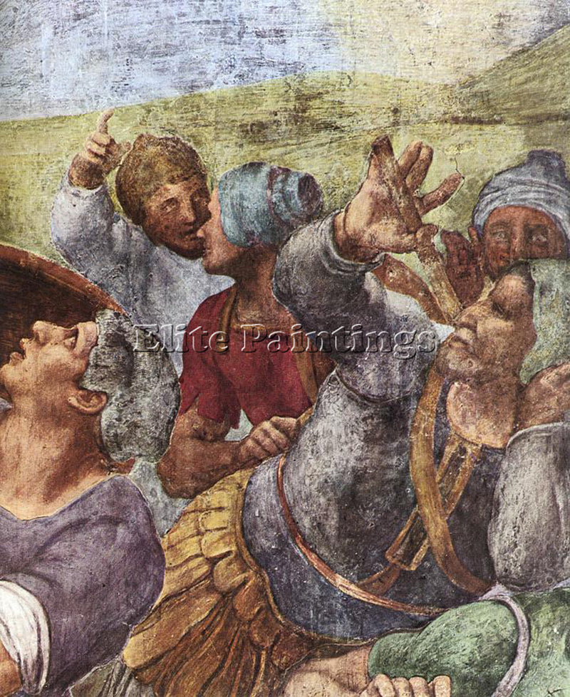 MICHELANGELO THE CONVERSION OF SAUL DETAIL2 ARTIST PAINTING HANDMADE OIL CANVAS