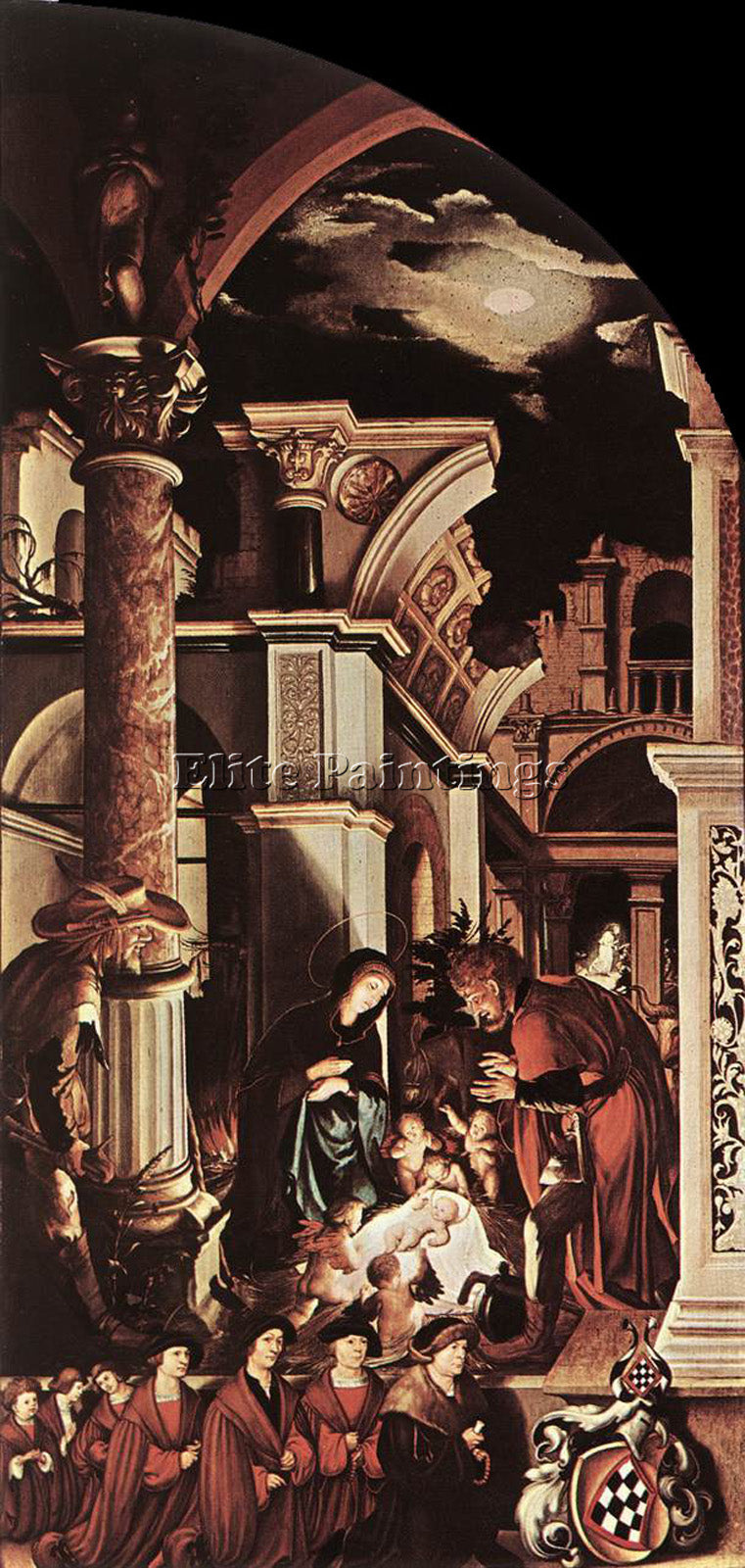 HANS HOLBEIN THE YOUNGER THE OBERRIED ALTARPIECE RIGHT WING ARTIST PAINTING OIL