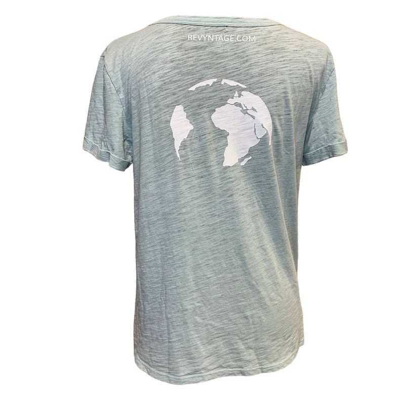Hand Printed Upcycled Medium Saving the Planet is My Superpower Short Sleeve Tee