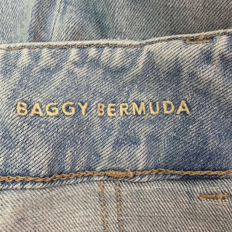 New American Eagle Womens Size 4 Stretch Baggy Bermuda Jorts Denim Jean Shorts