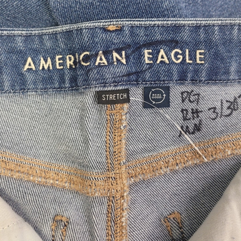 New American Eagle Size 0 Regular Light Rinse Curvy Mom Jean Denim Blue Jeans