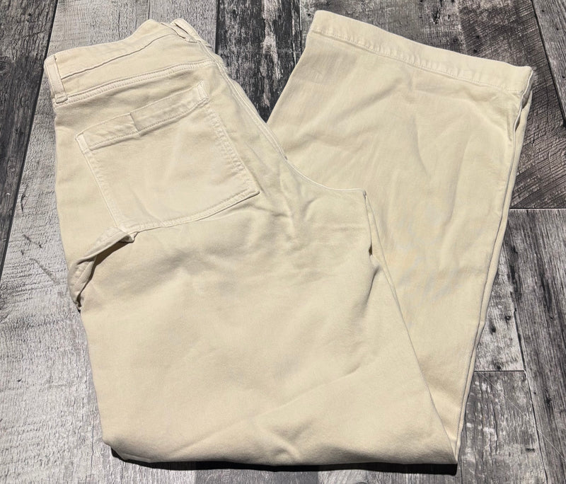 American Eagle cream wide leg high waisted pants - Hers size 4