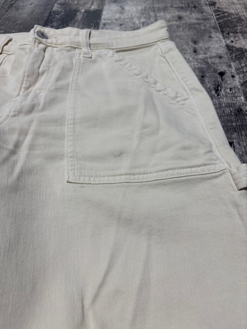 American Eagle cream wide leg high waisted pants - Hers size 4