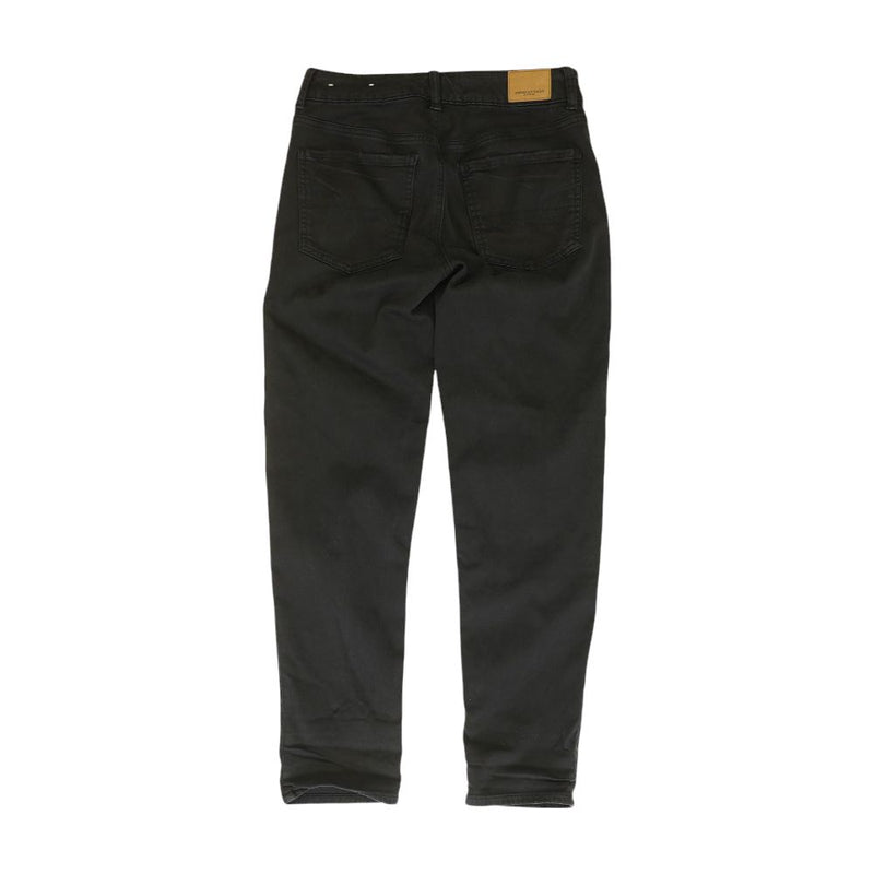 Black Solid Mid Rise Jeans