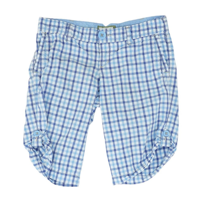 Blue Check Chino Shorts