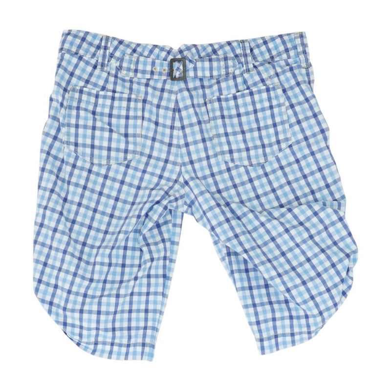 Blue Check Chino Shorts