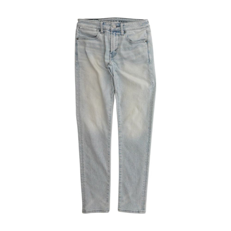 Blue Solid High Rise Skinny Leg Jeans