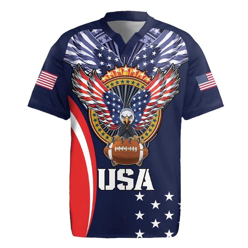 Custom USA Rugby Rugby Jersey American Eagle With USA Flags LT18