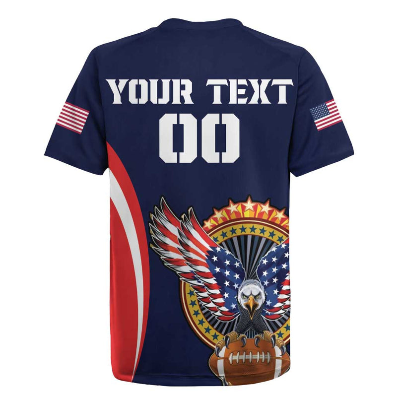 Custom USA Rugby Rugby Jersey American Eagle With USA Flags LT18