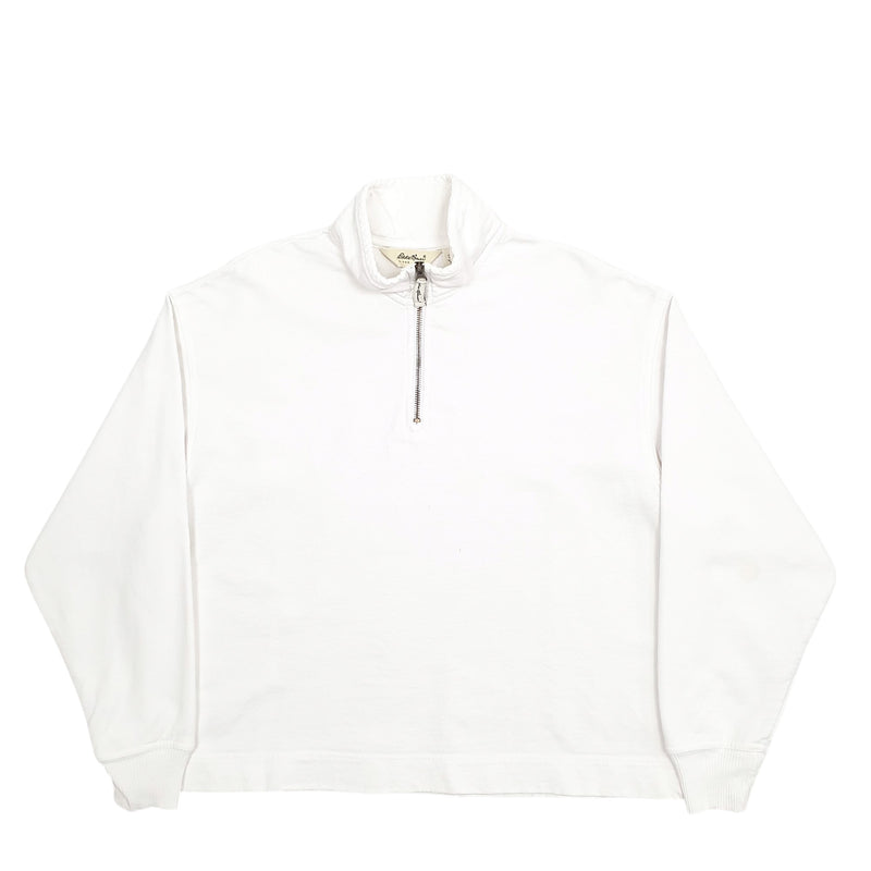 Eddie Bauer Quarter Zip Cotton Blend Sweatshirt Jumper M