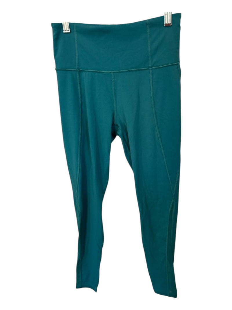 Athleta Size XS Teal Nylon Blend High Waist Athletic Zipper Pocket Leggings